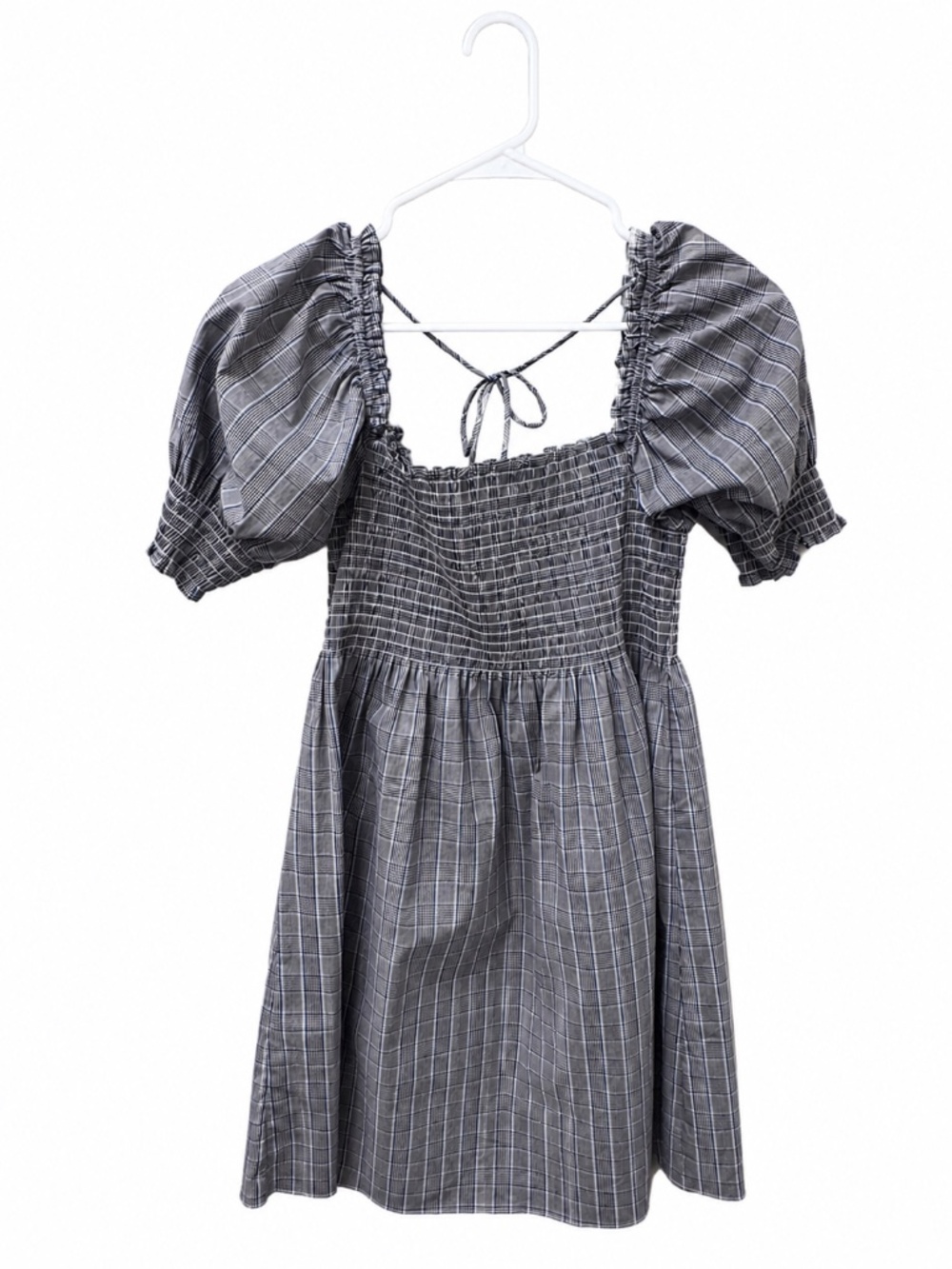 Hill House Home Mini Nap Dress- Grey Plaid- Small- Like New